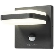 Sygonix LED Wandleuchte mit Bewegungsmelder 14,0 cm schwarz