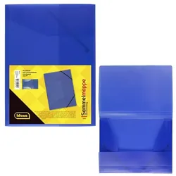 Sammelmappe mit Gummizug für DIN A4, transluzent blau, Polypropylen – 1 Stück