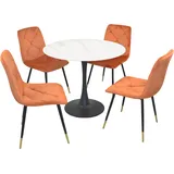 HOFMANN LIVING AND MORE Sitzgruppe, (Spar-Set, 5 tlg., 5tlg. Set), orange