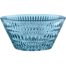 Spiegelau Nachtmann Ethno Schale, Durchmesser 16,5 cm, Dekorative Snackschale aus blauem Kristallglas für Desserts, Salate oder Dips, Spülmaschinenfest, Vintage Blue,
