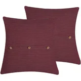 Beliani CAMPANULA Dekokissen 43 x 43 cm Rot