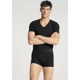 CALIDA Cotton Code V-Shirt Schwarz Baumwolle Medium Herren