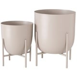 Boltze Übertopf-Set Kilana Metall 2-teilig Metall beige