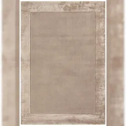 Teppich Wolle-Viskose handgewebt schlicht | 160x230 cm | Beige | Elegant | Für moderne Einrichtung | KADIMA DESIGN
