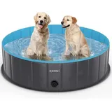 Famanu Faltbares Hundepool - Tragbares Kinderbad für Hunde - 80 cm Durchmesser, 20 cm Höhe