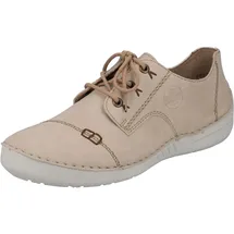 Rieker Damen 52520 Schnürhalbschuhe, beige, 41 EU