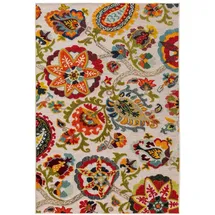 benuta Nest Outdoor-Teppich, Mehrfarbig, Kunststoff, Floral, Rechteckig, 120x170 cm Oeko-Tex® Standard 100, für Fußbodenheizung geeignet, in verschiedenen Größen erhältlich, pflegeleicht, Teppiche & Böden, Teppiche, Outdoorteppiche