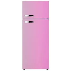 PKM GK210-2 SP Retro-Kühl-Gefrierkombination (206 l, 1430 mm hoch, Pink)