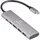 Renkforce RF-6676604 USB-Hub 3+1 Port USB-A, USB-C® USB 3.2 Gen1 5 GBit/s mit Aluminiumgehäuse, USB-C® PD Ladeanschluss Grau RF-USBH-300