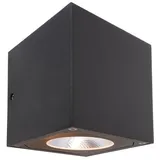 Deko-Light Cubodo II Single DG Wandaufbauleuchte IP54 Dunkelgrau