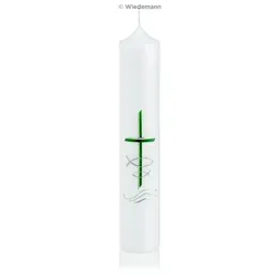 Wiedemann Kerzen Taufkerze verziert 265 x 50 mm, mit individueller Namensverzierung