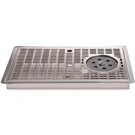 ich-zapfe Tropfblech 430 x 245 x 30 mm Edelstahl Silber