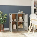 vidaXL Sideboards 2 Stk. Betongrau 30x30x70 cm Holzwerkstoff