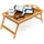 Relaxdays Betttablett Bambus lackiert klappbar Hellbraun,