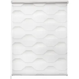 K-HOME Doppelrollo Trapez 110 x 150 cm weiß