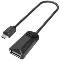 Hama 00200308 Kabeladapter Micro-USB USB Typ-A Schwarz