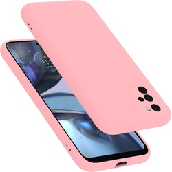 Cadorabo TPU Liquid Silicone Case Hülle für Motorola MOTO G22 (Motorola Moto G22), Smartphone Hülle, Pink