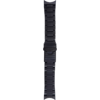 Seiko Edelstahl Metall PVD Stainless Steel Bracelet/Edelstahlband für SRPD65K1 M0KWX13N0 - anthrazit,schwarz