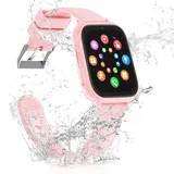 Smartwatch Kinder, 4G GPS Uhr Kinder Smartwatch mit GPS mit SIM WiFi Videoanruf SOS Schulmodus Kamera Wasserdichte Spiele Voice Chat Handy Wecker, Kinderuhr Geschenke für Mädchen Jungen Student