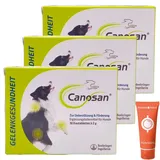 Canosan 3X 30 Kautabletten, Ergänzungsfuttermittel für Hunde I Gelenknahrung mit Gonex zur Unterstützung von Knorpeln, Sehnen und Bändern I Gelenkgesundheit I Spar-Set Plus Pharma Perle give-Away