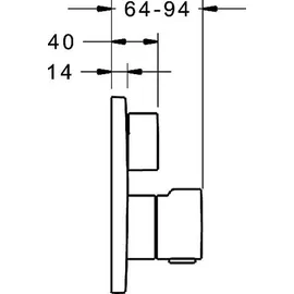 Hansa Home Duscharmatur Einhebelmischer für 1 Verbraucher Chrom 88619045