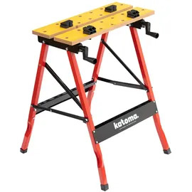 katoma Arbeitstisch Stahl/MDF klappbar 125 kg gelb/rot