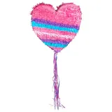 Zieh-Piñata Herz rosa