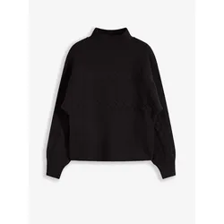 bonprix Pullover mit Zopfmuster, schwarz, 52/54 (XXL)