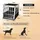 Cadoca® Hundetransportbox Aluminium Hundebox Kofferraum robust verschließbar trapezförmig L Alu 90x66x72cm