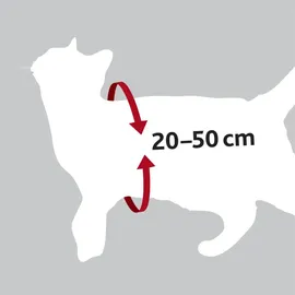 Trixie Auto-Geschirr Katzengeschirr 20–50 cm Rot
