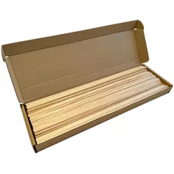 PINI Holzstäbchen vierkant 400x5x5 mm Zuckerwattestäbe Spieße Stäbchen für Basteln und Haushalt (100 Stück)