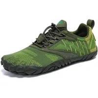 SAGUARO Barfußschuhe Herren Barfuss Schuhe Damen Barfussschuhe Outdoor Zehenschuhe Atmungsaktiv Traillaufschuhe mit Zero-Drop Solhe Waldgrün,Gr.42 - 42 EU