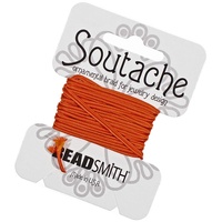 Craft County 3 Yards of 3 mm Rayon Soutache Cord - for Beading, Jewelry Making, Ornamental Braiding, and More (Safran)