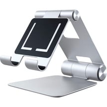 Satechi R1 Aluminum Hinge Holder, Tablet-Stand 4-13", Silver, faltbar (ST-R1)