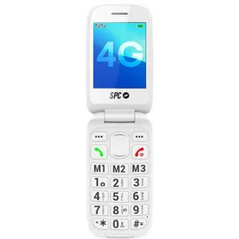 SPC Harmony 2 - 4G Seniorenhandy mit Große Tasten, Anti-Kratz-Display (2,8"+1,77"), Notruf-Taste, 104dB Lautstärke und hörgerätekompatibel - Weiß - Weiß