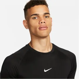 Nike Pro Dri-FIT Tight kurzarm Fitnessshirt Herren 010 black/white XL