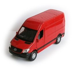 Modellauto MERCEDES BENZ Sprinter Panel Van Modellauto Metall Modell Auto Spielzeugauto 88 (Rot) rot