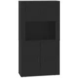 vidaXL Highboard Schwarz Holzwerkstoff