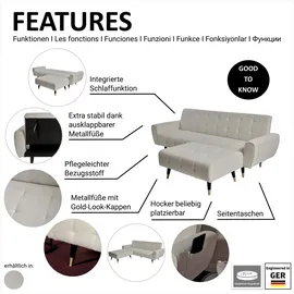 Jahnke CHILLAX DREAM 3-Sitzer boucle sanftes Weiß