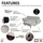 Jahnke CHILLAX DREAM 3-Sitzer boucle sanftes Weiß