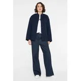 senses.the label Oversized Bomberjacke in Woll-Optik blau L/XL,