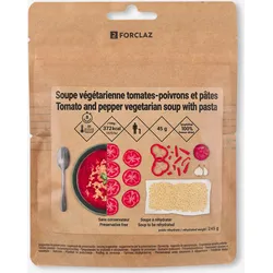 Trekkingnahrung Suppe vegetarisch Tomaten Paprika Nudeln gefriergetrocknet 45 g EINHEITSGRÖSSE