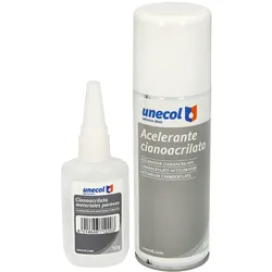 Cyanacrylat-Kleber (50 gr.) mit Beschleuniger (200ml) Speziell für poröse Materialien, Mehrzweck, Kunststoff, Holz, Porzellan...