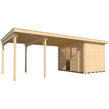 Weka Gartenhaus 225 7,44 x 2,95 m Natur