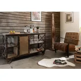 Massivmoebel24 Servierwagen Mango137x46x82 braun lackiert HEAVY INDUSTRY 224