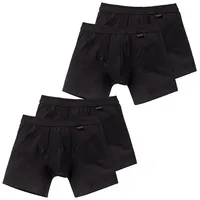 SCHIESSER Boxershorts unifarben schwarz M 4er Pack