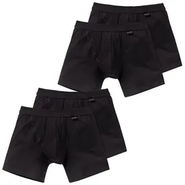 SCHIESSER Boxershorts unifarben schwarz M 4er Pack