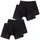 SCHIESSER Boxershorts unifarben schwarz M 4er Pack