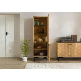 MASSIVMOEBEL24.DE Vitrine LONDON 60 x 40 x 180 cm Beige