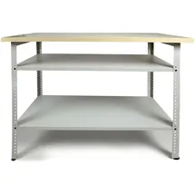 Ondis24 Werkbank Metall 120 cm lichtgrau